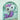 Abbyn dollhouse theme mermaid foil balloon. Mint and lilac colors.