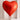 Giant red heart foil balloon, 136 x 129 cm - Juhlaboksi Oy