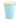 Light blue disposable cup with gold edges.