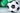Football-themed foil balloon and green party balls decorate football fans' theme party